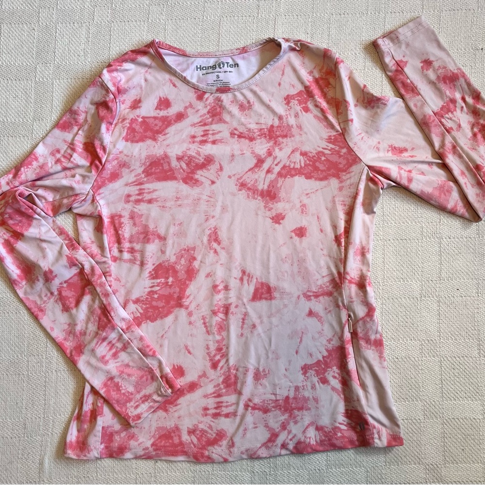 Pink Hang Ten UV Protection shirt Small Long Sleeve